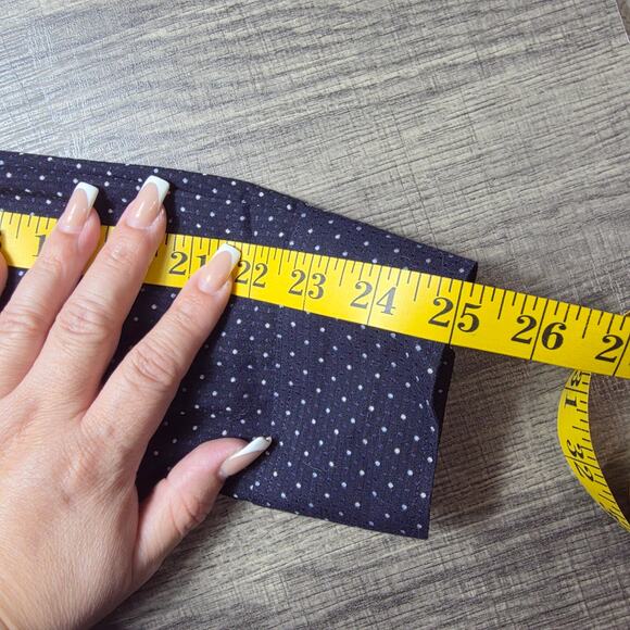 NIMI Button Down Shirt Men M Navy White Polka Dot 100% Cotton Long Sleeve Preppy - Picture 9 of 10